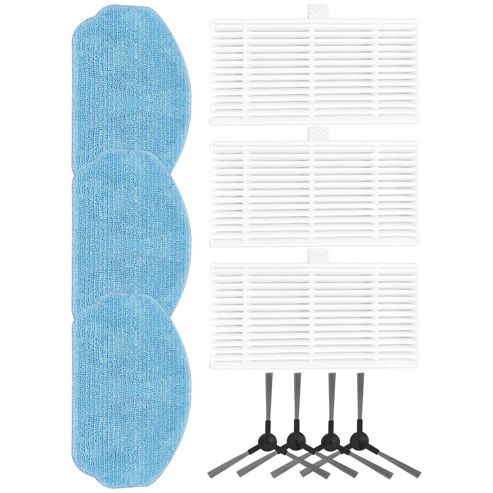 Side Brush Filter Mop Cloth Set For Nedis WIFIVCB01 Vacuum Cleaner Replacement Robot Sweeper Home Appliance Spare Part