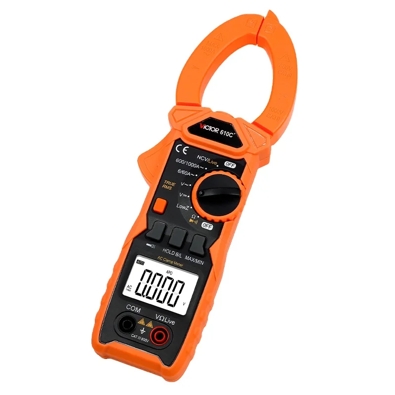 

VICTOR 610C+ handheld mini digital clamp meter diode test with Max./ Min. value automatic lcd true rms multimeter