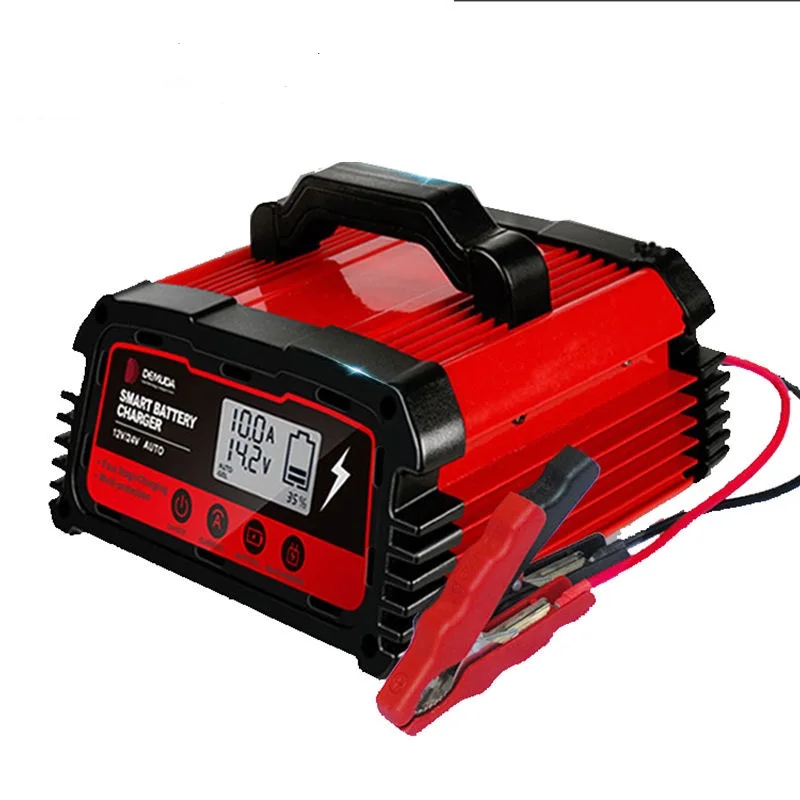 Auto- und Motorrad-Batterieladegerät 10A 12V/24V Smart-Ladegerät für AGM GEL Blei-Säure-Batterien 1 Set