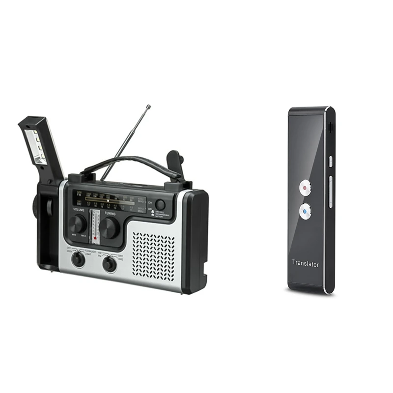 

Outdoor Multifunctional Solar Radio Portable FM / AM Radio With T8 Voice Translator 40 Languages Multi Languages