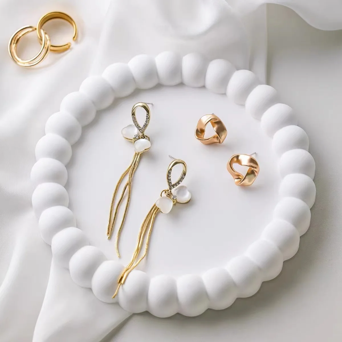 1 Pack Round Silicone Tray Mold, Gypsum Epoxy Coaster Making Molds, Handmade Home Decor Gift Casting Mould