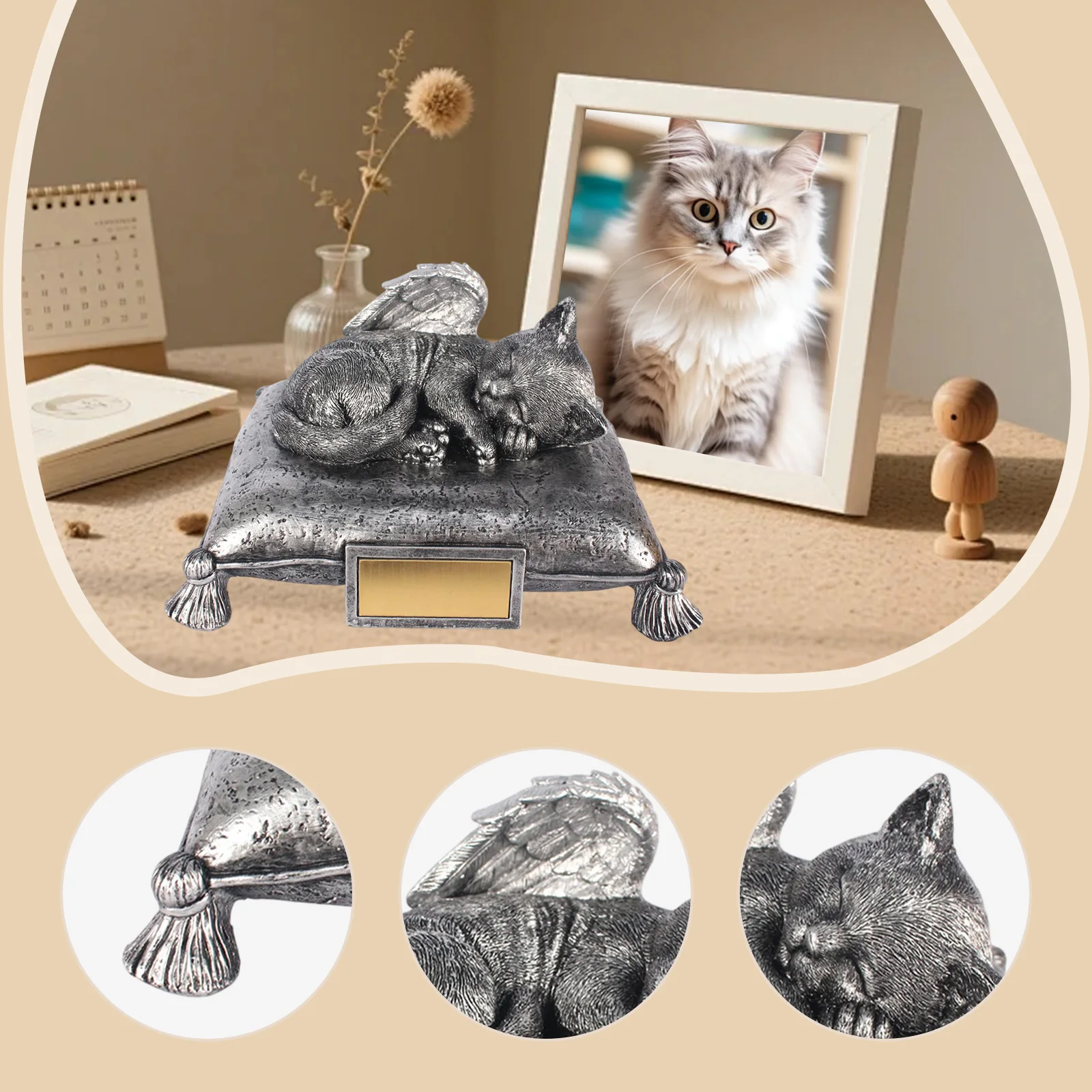 

Урна для кремации домашних животных: скульптура-памятник из смолы, урна для праха для животных, для парка, сада, двора, уличного стола