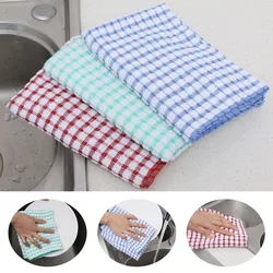 Rag Tea Towels New Cotton Drying Washing Dish Cloth Absorbent Large Size Cleaning Cloths Kitchen Supplies