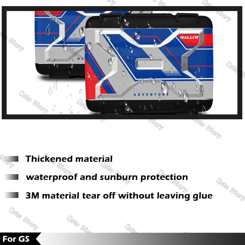 Naklejka na kufer motocyklowy, aluminiowa skrzynka, naklejki na boczne kufry, walizki, naklejki na R1200GS R1250GS R1250 GS 2004-2024 Rallye