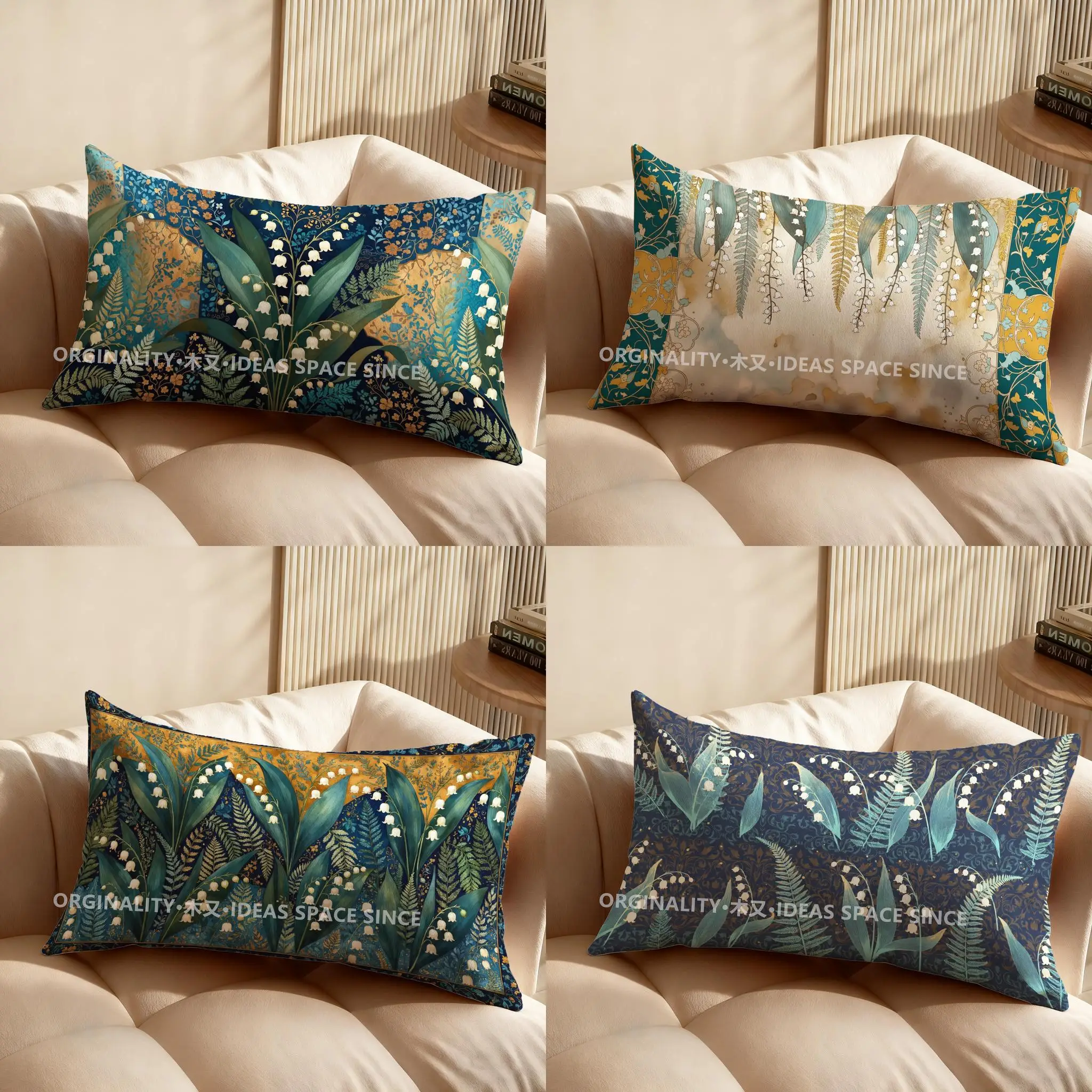 

2D-подушка с цветочным узором «Лилия поля», подходит для дивана, спальни, автомобиля, прямоугольная подушка для спины