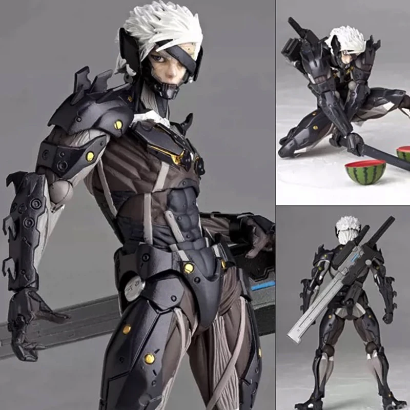 Kaiyodo Revoltech Metal Gear Rising: Revengeance Action Figure Raiden Figurine PVC Movable Collection Solid Snake Jack Model Toy