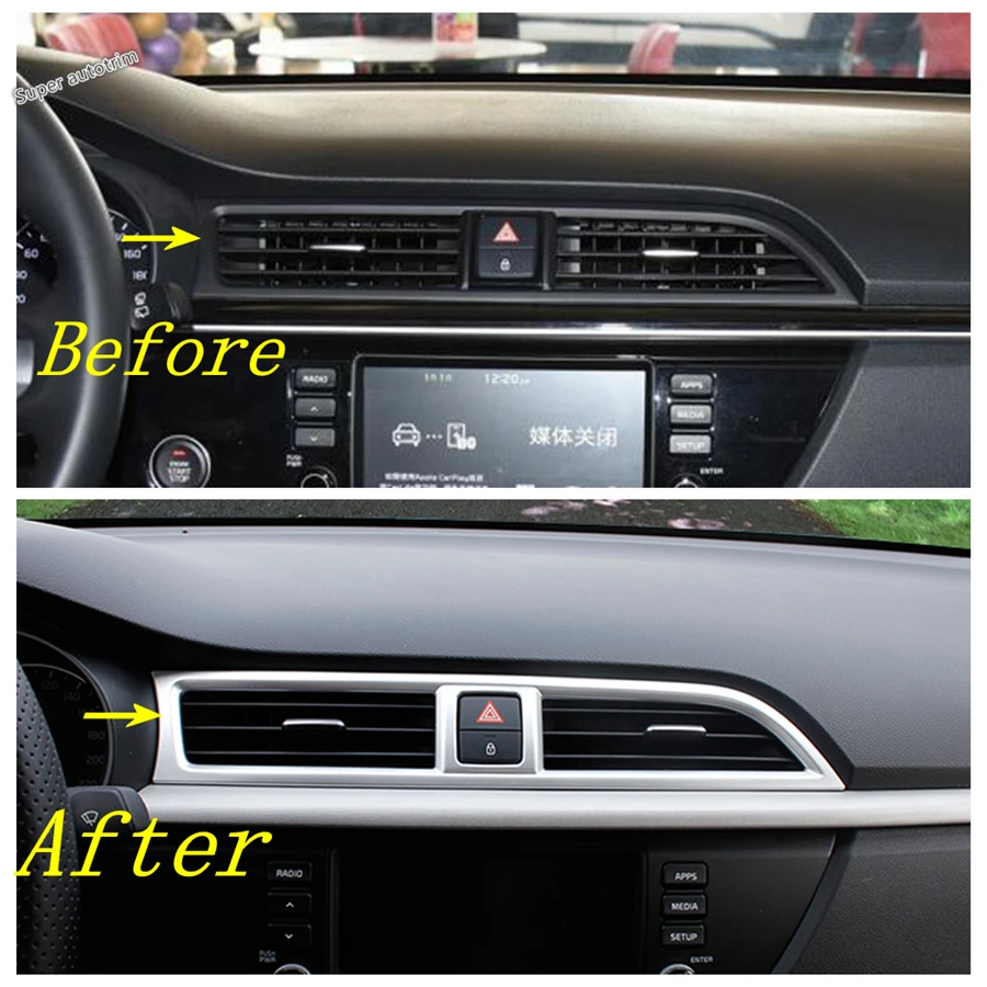 

Window Lift / Gear Shift Panel / Head Light / Middle Air AC Vent Cover Trim Matte Accessories For Kia Rio 4 X-line 2017 - 2020