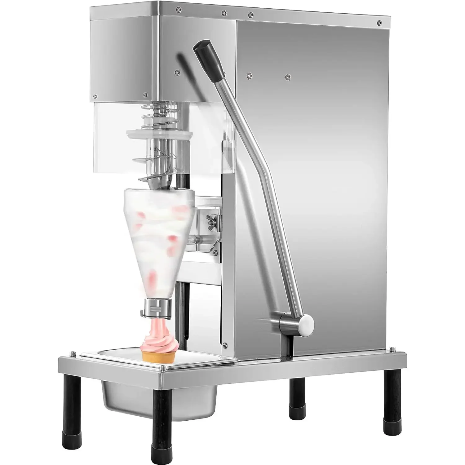 110V Frozen Yogurt Blending Machine 750W, Yogurt Milkshake Ice Cream Mixing Machine 304 Stainless Steel Construction