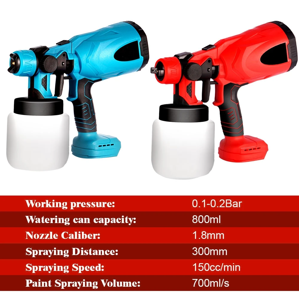 PISTOLA DE PULVERIZACIÓN eléctrica inalámbrica, pulverizador de pintura de alta potencia para desinfección del hogar, esterilización, batería Makita