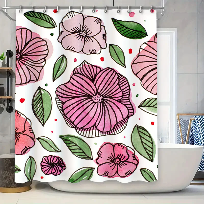 

Занавеска для душа с принтом синего кота: водонепроницаемый предмет домашнего декора ярких цветов для ванных комнат