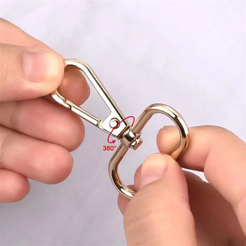 5pcs Metal Bags Strap Buckles Lobster Clasp Collar Carabiner Snap Hook DIY KeyChain Bag Part Accessories 1.6/2/2.5/3.2/3.5cm