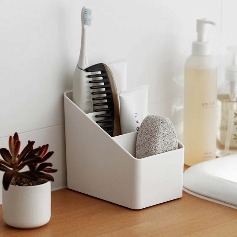 صندوق تخزين مكتبي للمنزل والمكتب هدية مستحضرات التجميل البلاستيكية متعددة الوظائف تنظيم صندوق تخزين صندوق تخزين التحكم عن بعد