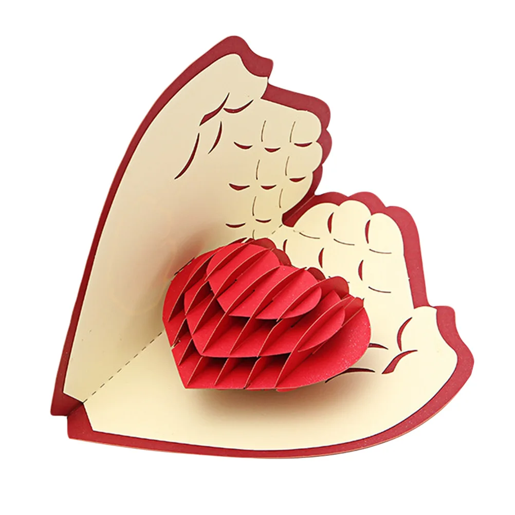 

3D Love Greeting Card Creative Pop Up Design for Valentine's Day Anniversary Wedding Invitation Gift Attachment Delicate Paper