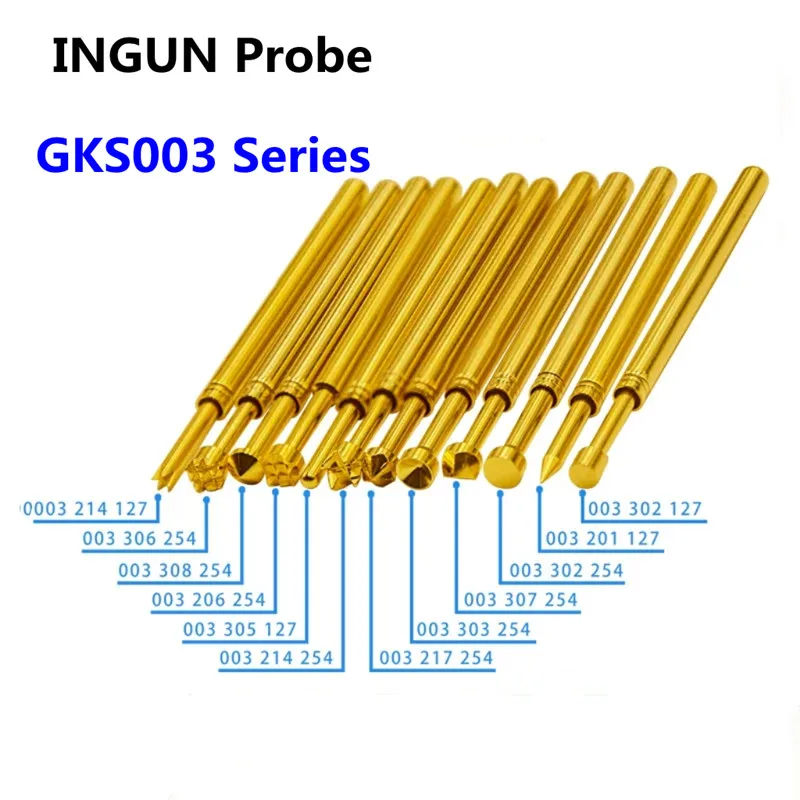 

50PCS/box INGUN Probe GKS003 Series Outer Diameter 2.0MM Gold-plated Testing Needle SK4 Telescopic Spring ICT Fixture Top Pin