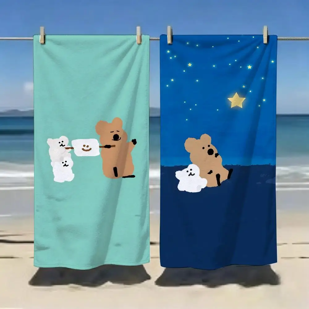 Cute Cartoon D-DINOTAENG Towel Microfiber soft Beach Towel for Travel Fitness Sauna Bathing Camping