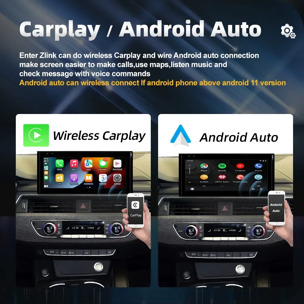 Lecteur vidéo de voiture pour AUDI A4 A5 B8, Android 13, Carplay automatique, navigation GPS, radio 4G, limitation, prix d'usine, 10.25 pouces, 12.5 pouces, 256G