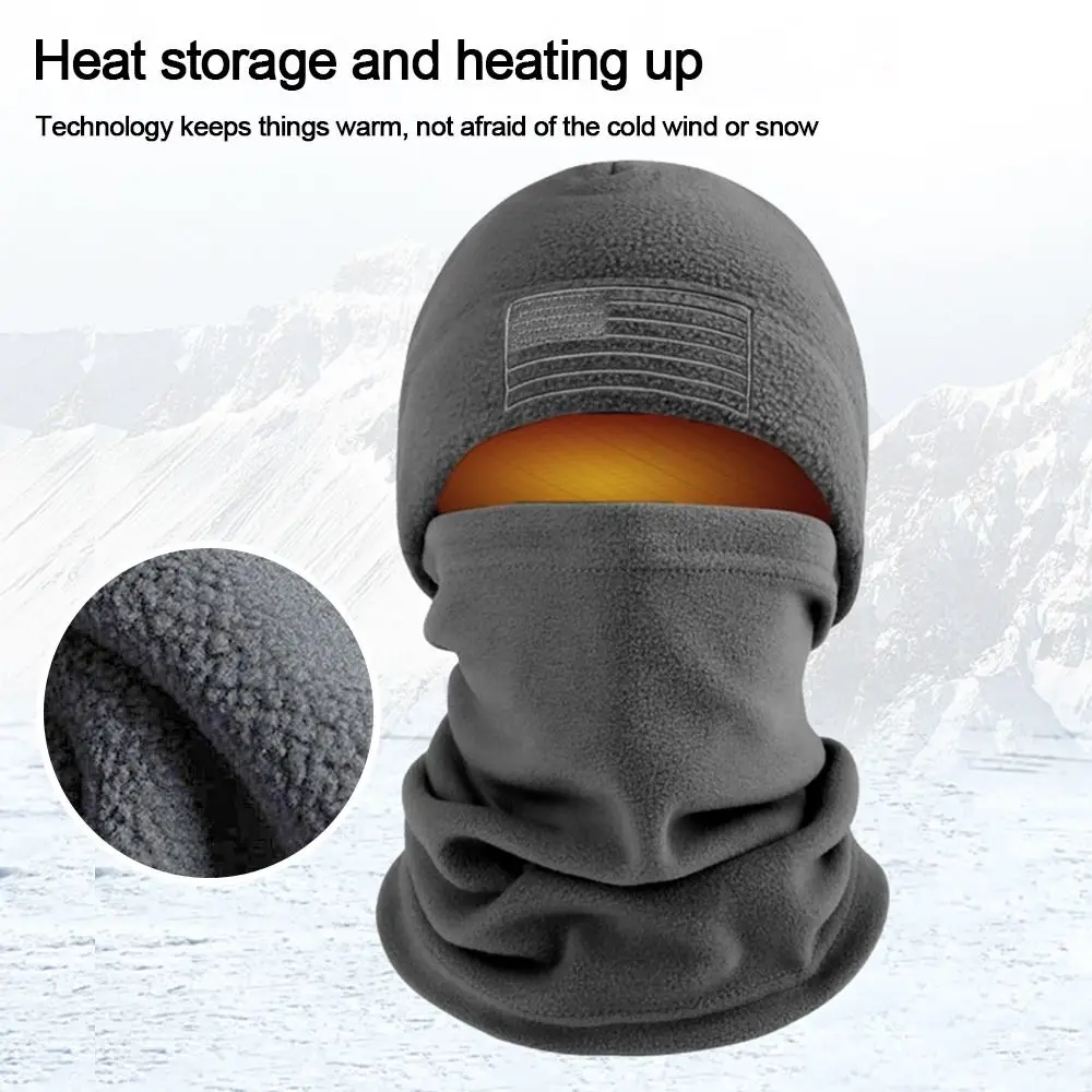 Conjunto de cachecol de lã com proteção contra frio, gorro grosso de cor sólida, cachecol, aquecedor de pescoço, mulheres e homens