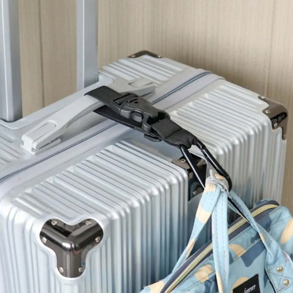 Nylon Luggage Straps Belts Baggage Lock Hooks Hanging Buckle Straps Adjustable Suitcase Bag Straps Travel Baggage Ties Women