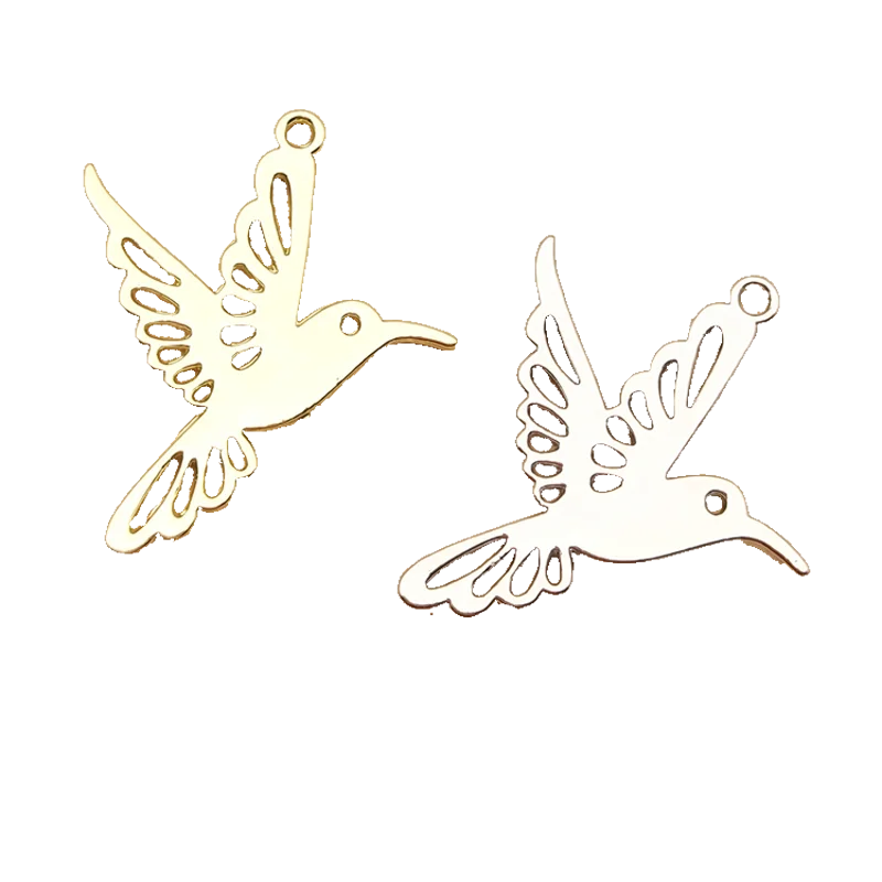 10pcs Hummingbird Charm for Jewelry Making Earring Pendant Bracelet Necklace Accessories Diy Craft Supplies Metal Materials