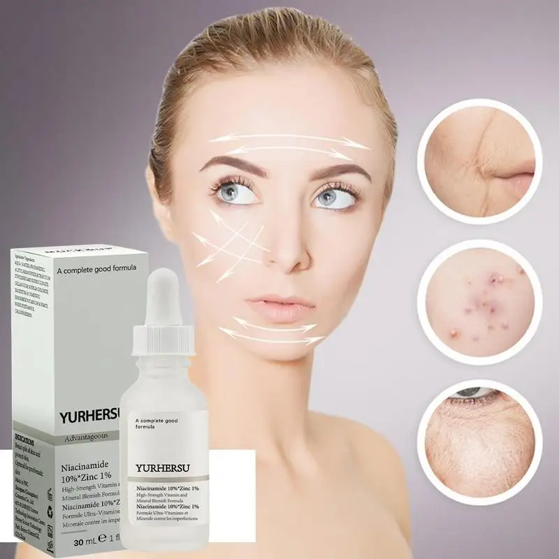 30Ml Niacinamide 10% Zink 1% Hydraterende Verhelderende Gezichtssence Niacinamide Serum Niacinamide Hyaluronzuur Gezichtsserum