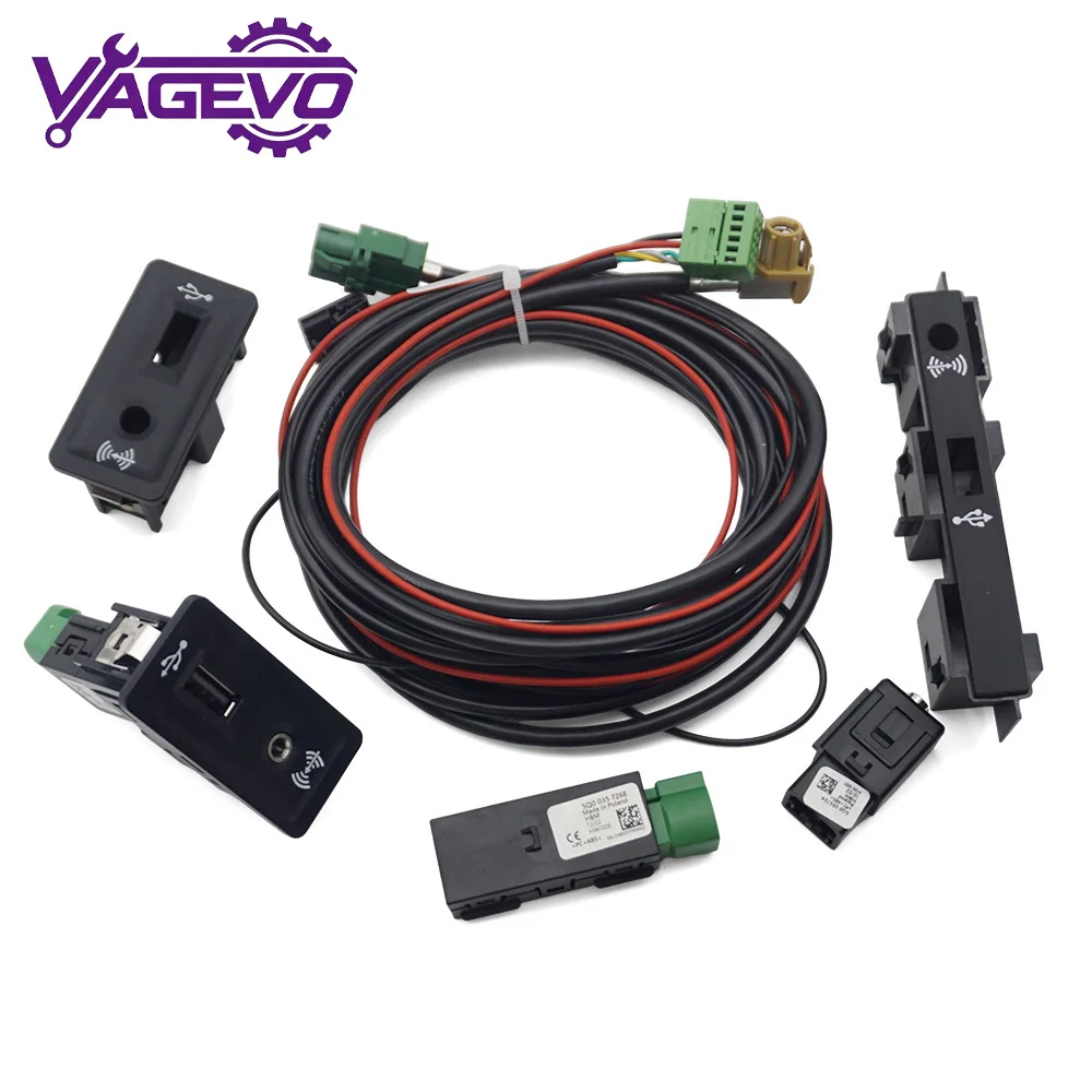 5Q0035726E 5Q0 035 726 E For VW Golf 7 MK7 VII For Passat B8 CarPlay Media USB AUX Switch MIB2 MDI USB AMI Adapter Plug Socket