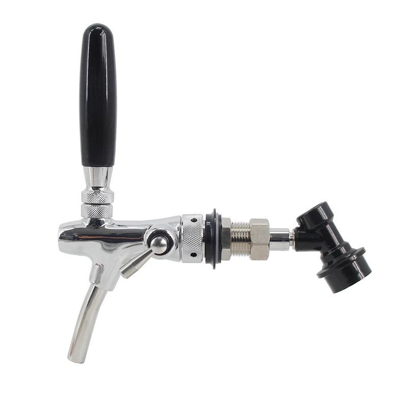 Standard European Beer Flow Control Faucet with Ball Lock Quick Disconnecter For Cornelius Ball Lock Keg Mini Keg Homebrew