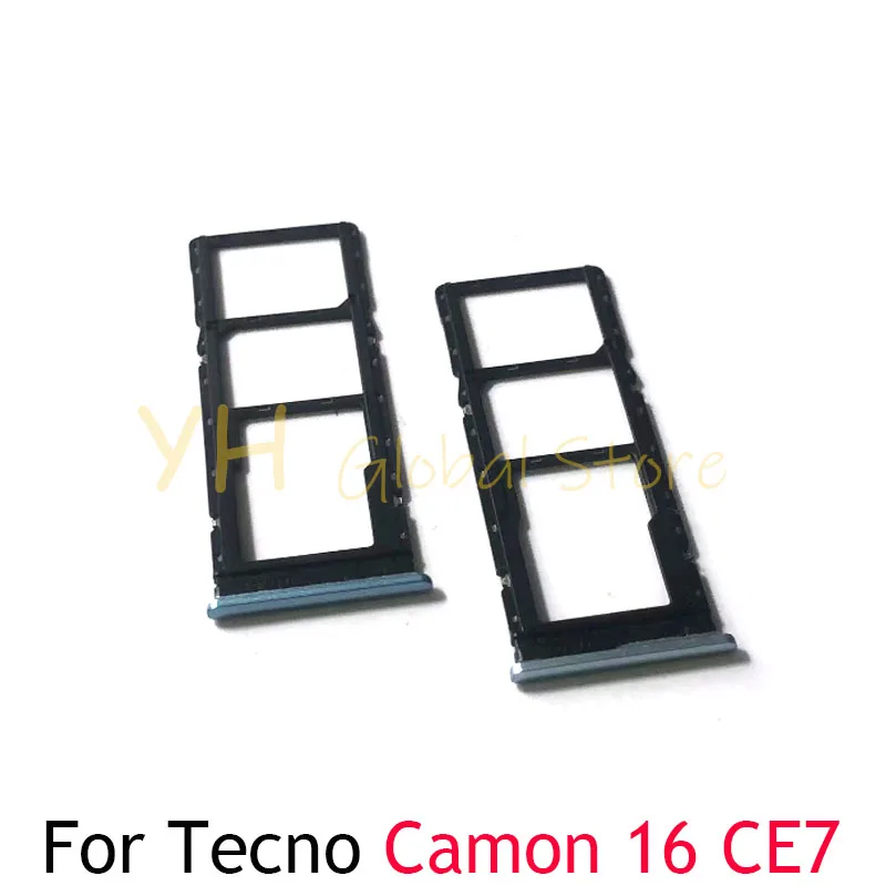 Untuk Tecno Camon 12 15 16 17 17P Pro Air Preminer CC9 CC6 CD6 CD7 CD8 CE7 CE9 CG6 CG7 CG8 tempat kartu Sim tempat baki kartu Sim