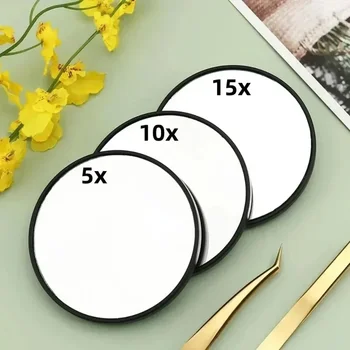 מראת מגדילה לאיפור עם סוגר ספיגה 5x/10x/15x, דחיסת פצעים שחורים, כלי יופי נייד עם זכוכית באיכות גבוהה