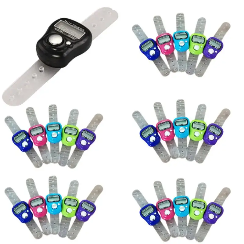 

1/2PCSNEW Mini Point Marker Counter LCD Electronic Digital Finger Ring Tally Counter Hand Held Knitting Row Counter Clicker