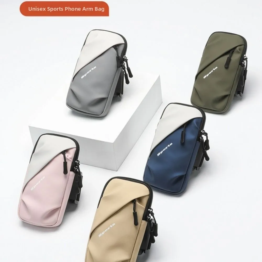 

Mesh Breathable Arm Phone Bag Elastic Adjustable Double Layers Running Phone Bag Fall Prevention Waterproof Sports Arm Bag