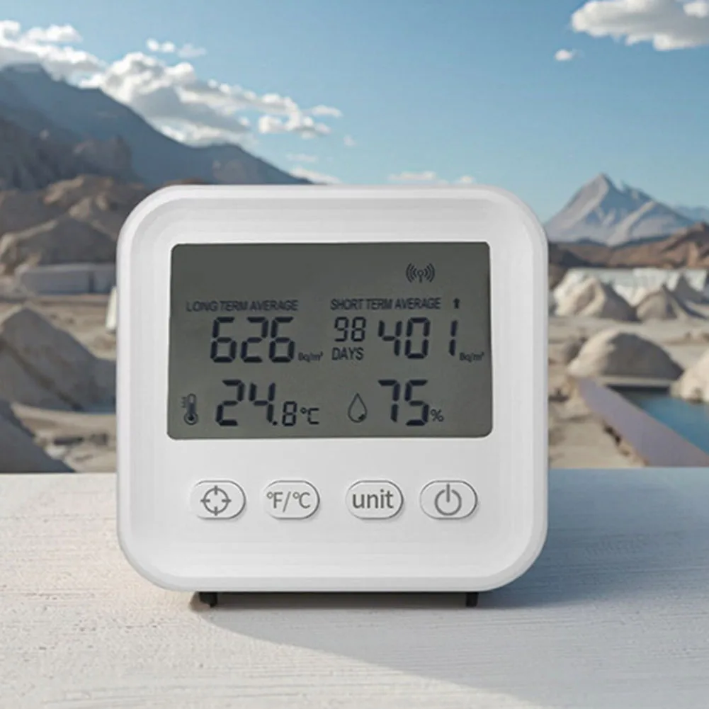 جهاز مراقبة هواء رادون صغير، مستشعر درجة الحرارة والرطوبة متعدد الوظائف، جهاز استشعار داخلي، كاشف غاز رادون داخلي #3