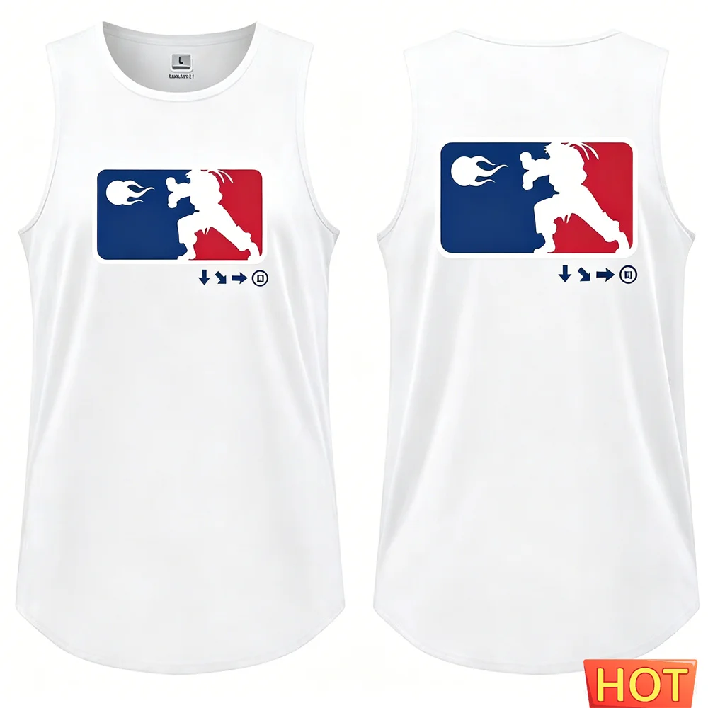 Anime Basketball Men's sleeveless T-shirt Round Neck Breathable Casual Men's basketball jersey Men clothing tops Basketball vest