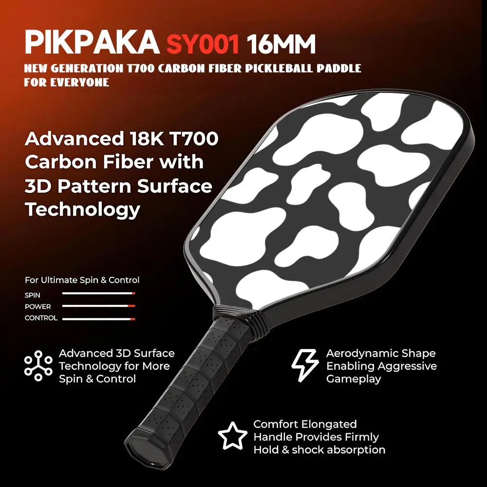 Рисунок 5 - Черное весло для пиклбола из коровьего пьебада T700