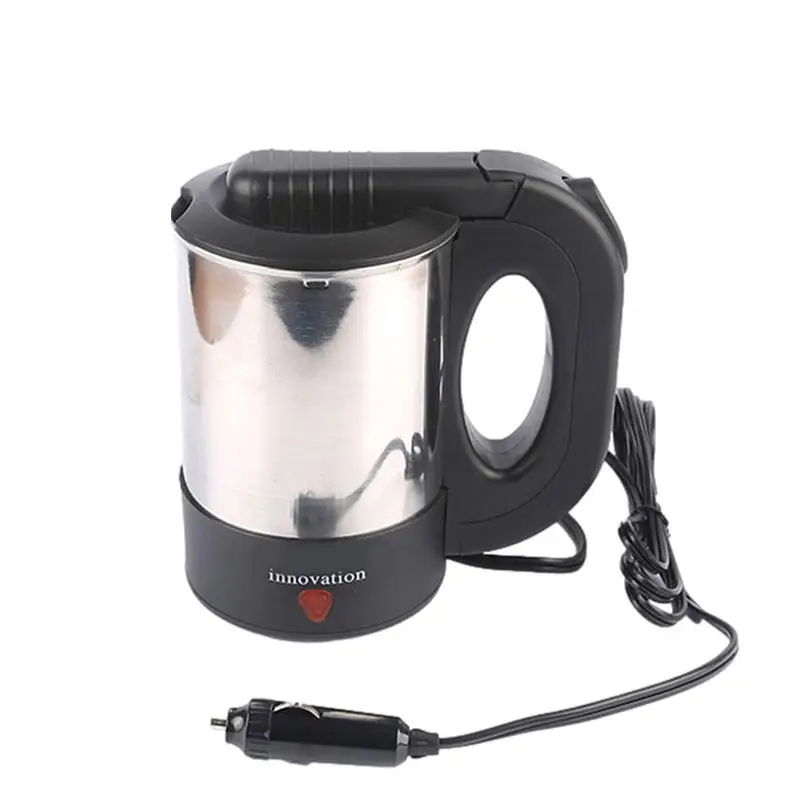 Car Water Boiler 500ml  12V/24V Electric Kettle For Truck Truck Stainless Steel Car Coffee Mug Heated Water Cup Pot Bottle