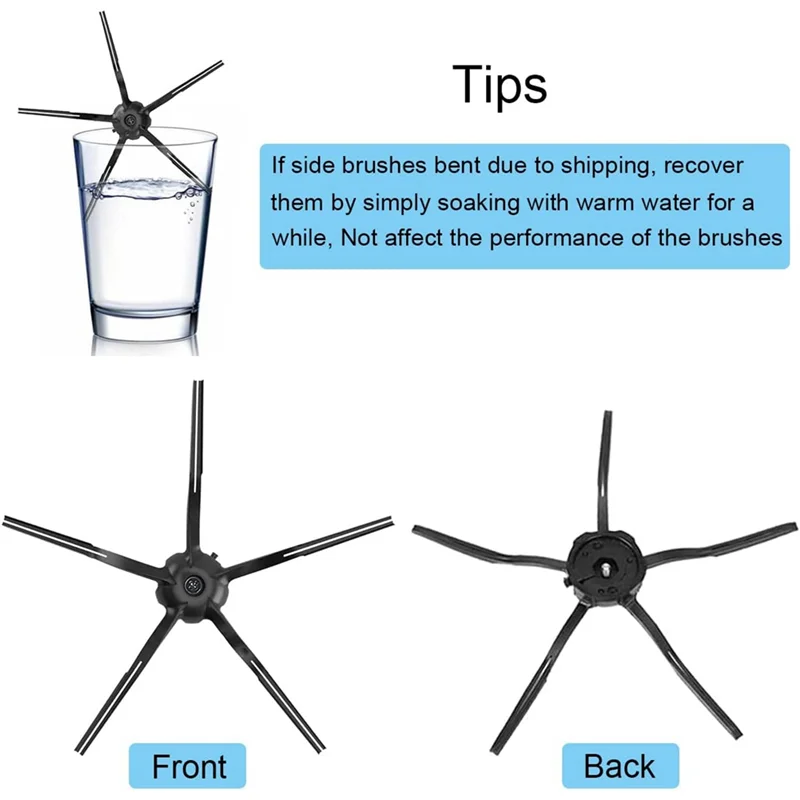 A24P แปรงด้านข้างซิลิโคนสําหรับ Roborock S7 S6 Maxv S6 S6 Pure E4 S4 Max S4 S5 Max S5 หุ่นยนต์เครื่องดูดฝุ่น