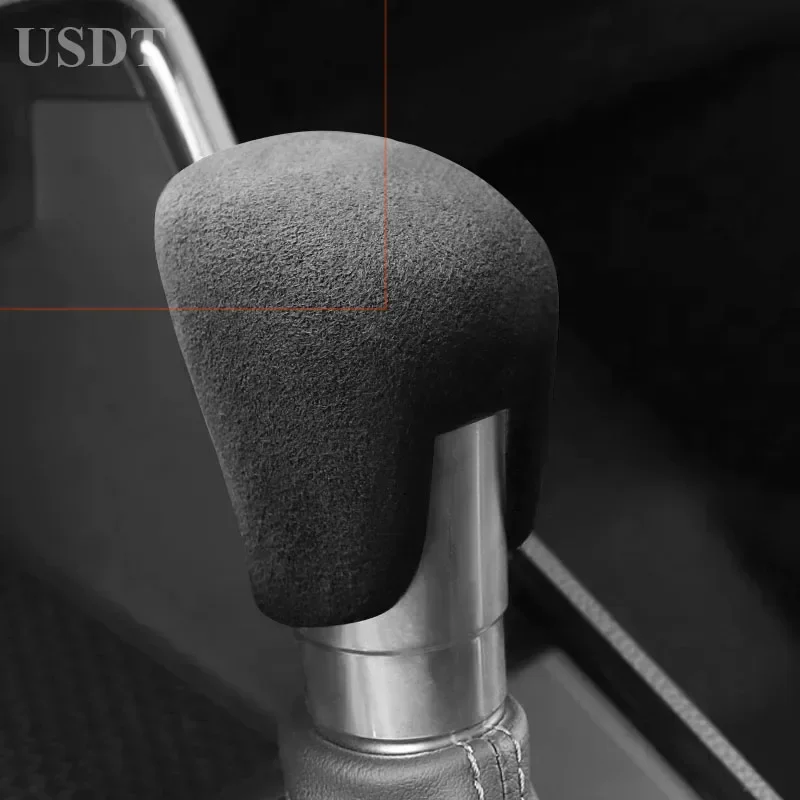 

For Honda Accord 11th 2023 2024 Interior Accessories Leather Car Gear Shift Knob Cover Suede Cap Protective Mat