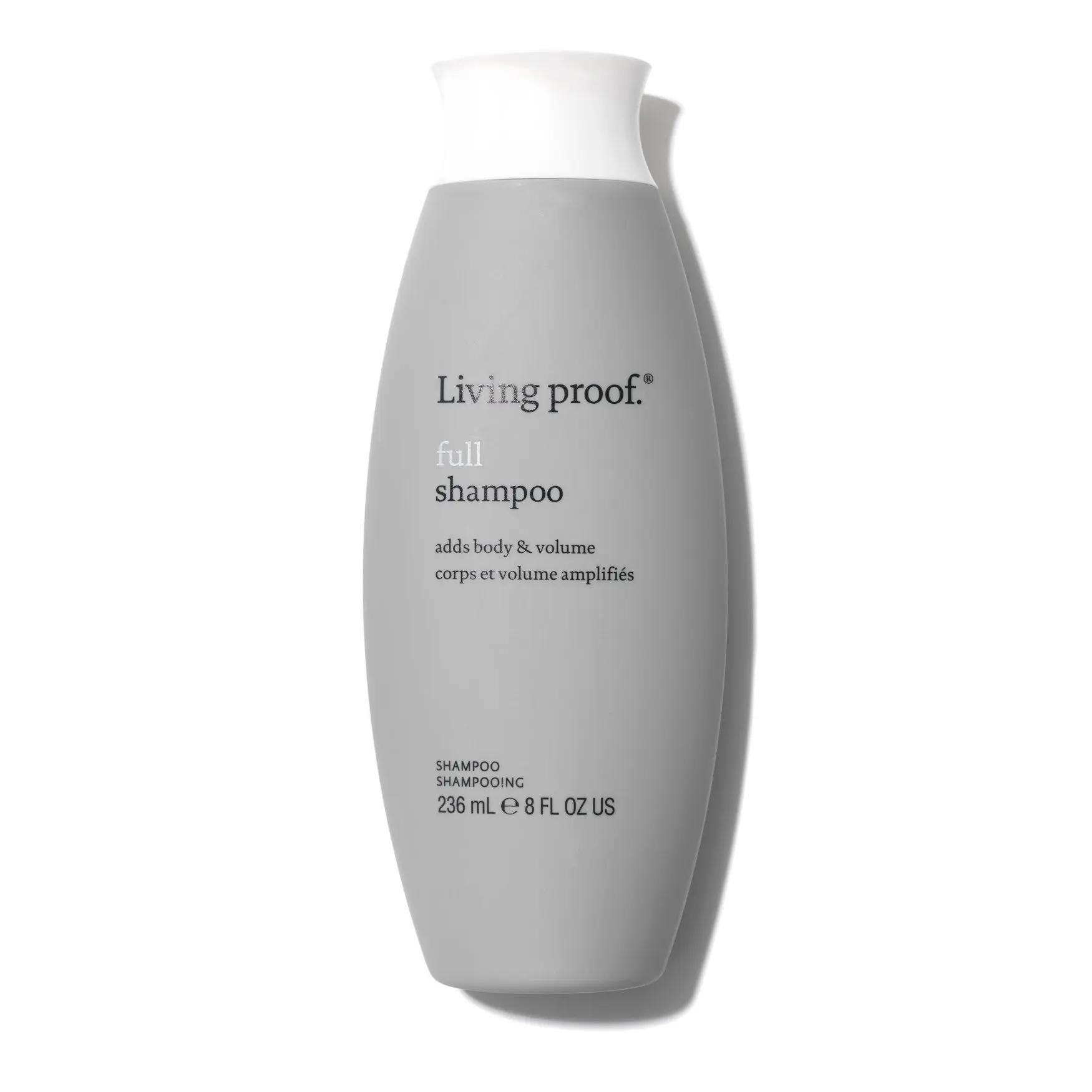 Living Proof Full Shampoo provides natural volume, no silicones, removes waste