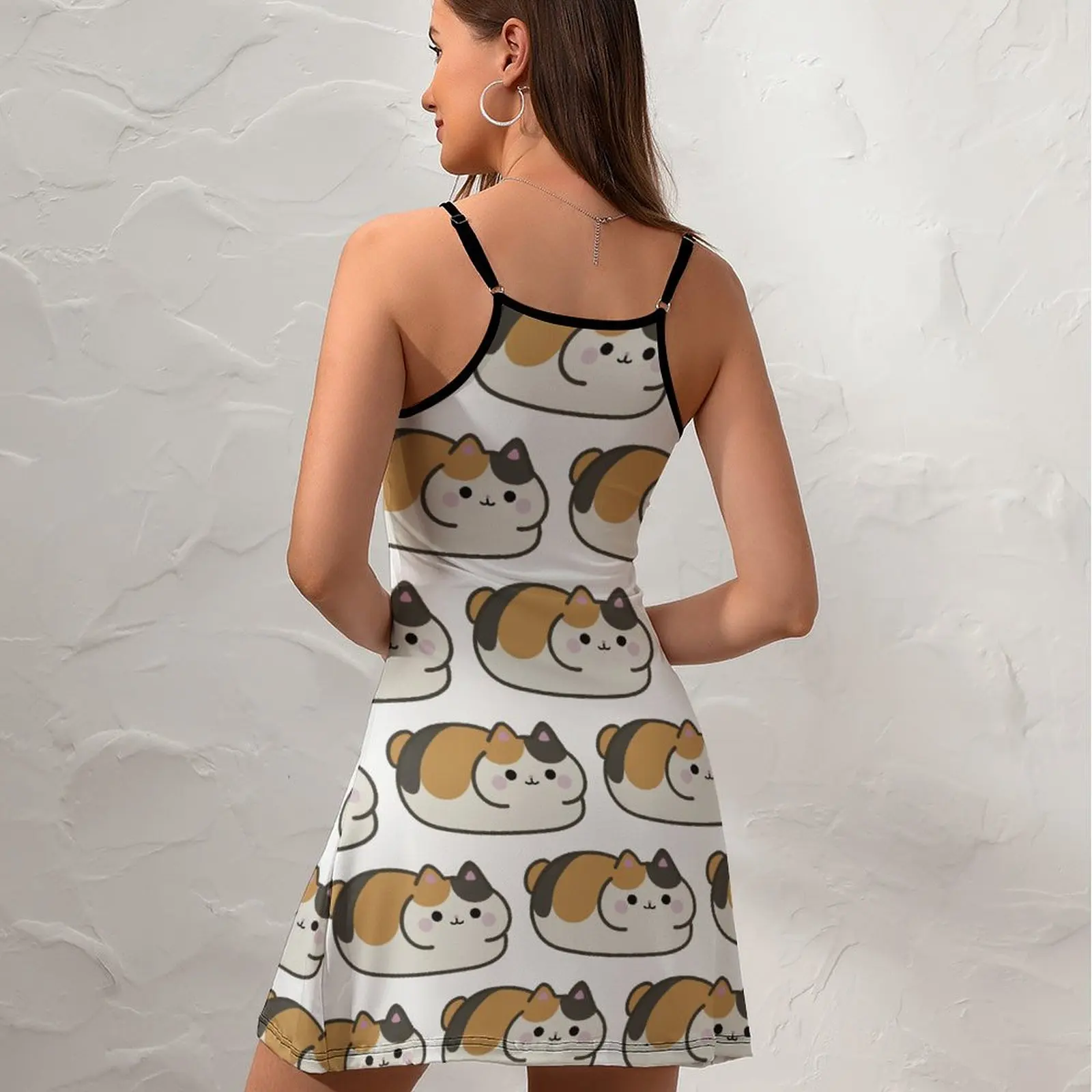 Heavy Mental Music Cats Meme Cute Cat Loaf 12 Classic Exotic  Woman's Dress  Women's Sling Dress Funny Novelty  Parties The Dres