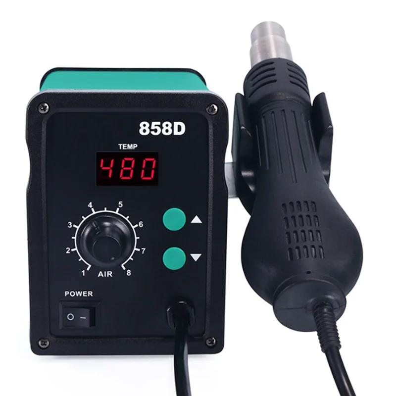 

ABHB-Hot Air Soldering Station Welding Station Repair 700W 220V BGA Rework Station Heat LED Digital Display EU Plug