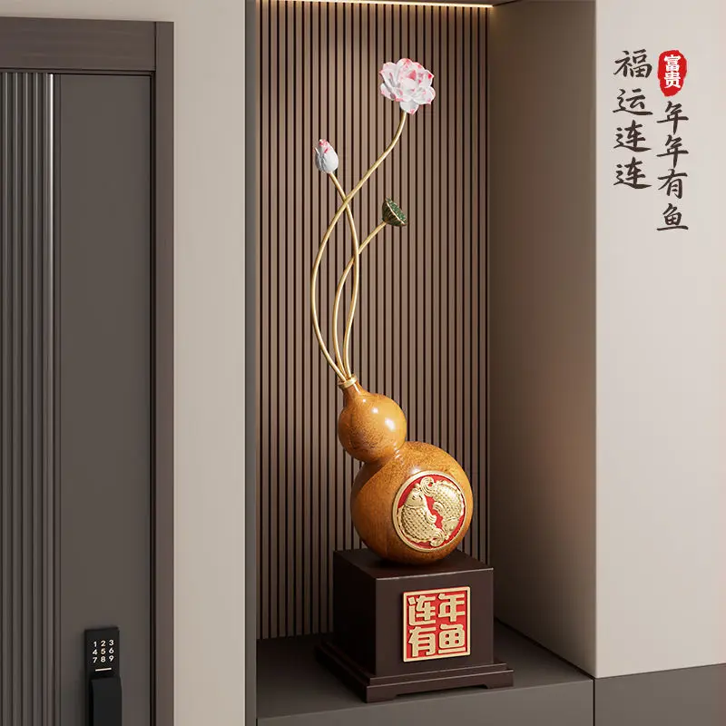 New Chinese-style gourd ornaments, living room attracts wealth and good luck, and the entrance is connected. High-end TV cabinet