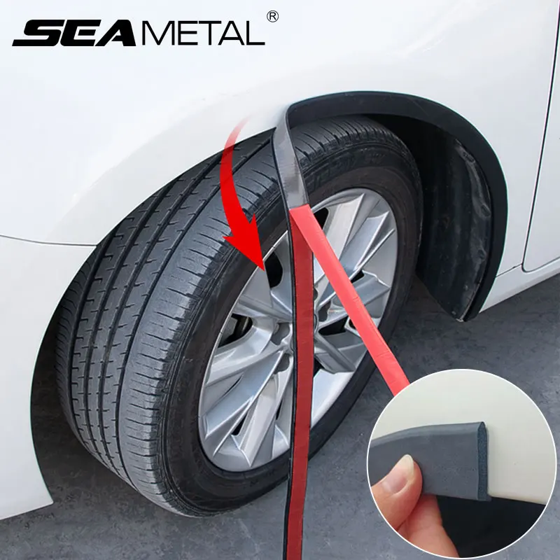 SEAMETAL Car Fender Guard Wheel Arch Wing Expander Mudguard Anti Scratch Protector Rubber Strip Universal Mud Guard Accessories