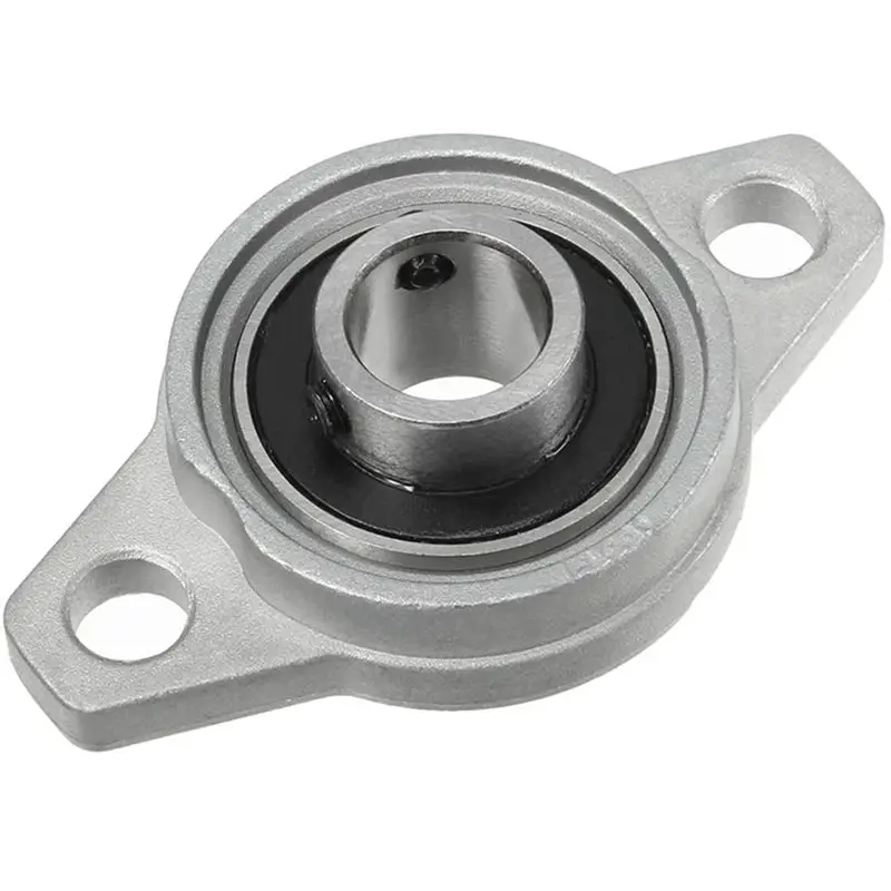 AS60-12Pcs KFL001 12Mm Zinc Alloy Self Aligning Pillow Block Flange Bearing Rhombic Bearing Housing