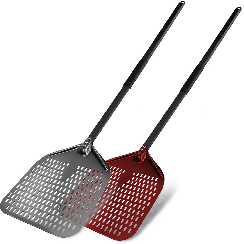 

14 Inch Pizza Perforated Shovel Paddle Short Handle for Oven Turning Peel Kitchen Tools Nonstick Pizza Baking