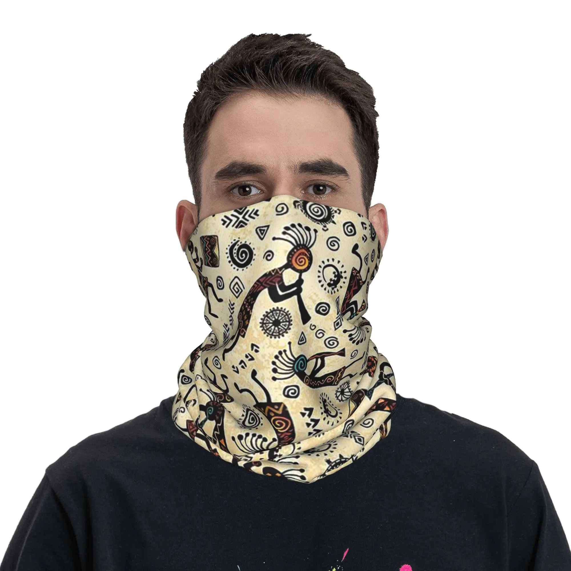 Coco Perry Ethnic Style Bandana Neck Cover Printed Mask Scarf Multifunction Face Mask Cycling For Men Women Adult