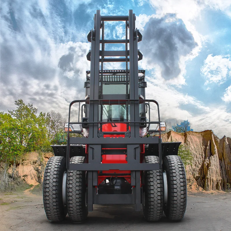 Customized Euro 5 EPA All Terrain Diesel Forklift China Factory Production 5000 KG Hydraulic Lift 6 Ton Off-Road Forklift Sale