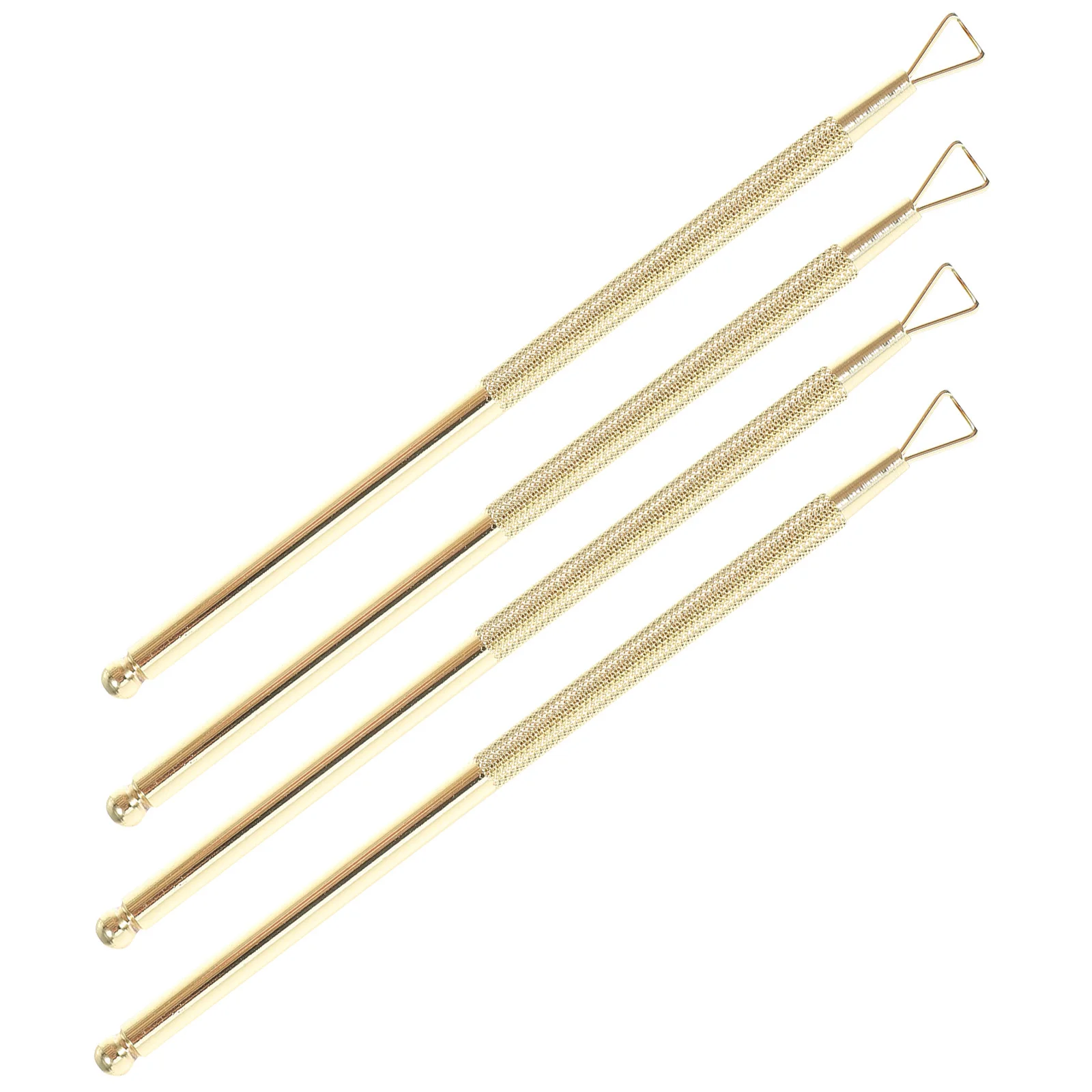 

4 Pcs Armor Removal Planer Nail Tools for Art Manicure Gel Polish Scraper Stainless Steel Cuticle Pusher Eyelash Pealer Scapper