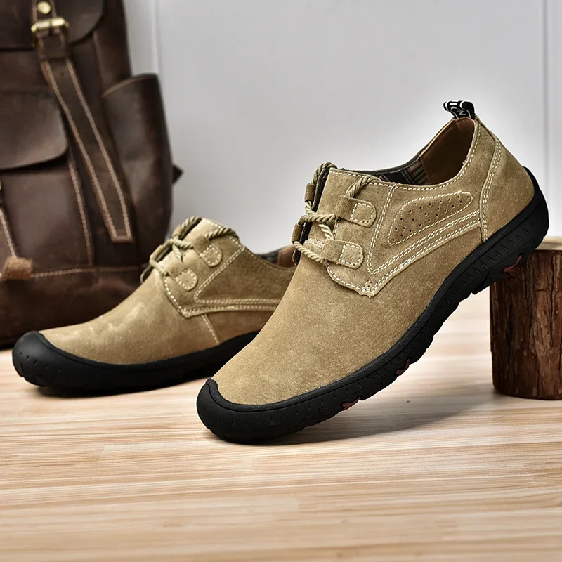 

Golden Sapling Men Loafers Leather Men's Casual Shoes Breathable Driving Flats Lightweight Moccasins Retro Male Footwear