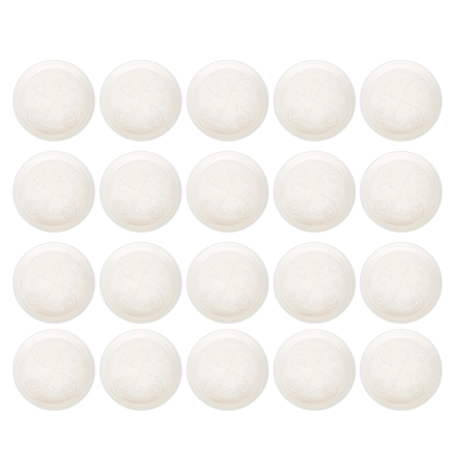 

20 Pcs Thickened Plastic Flower Pot Tray Trays Drip for Plants Garden Plates Indoor Pots Saucer Raw Material Planter Drainage