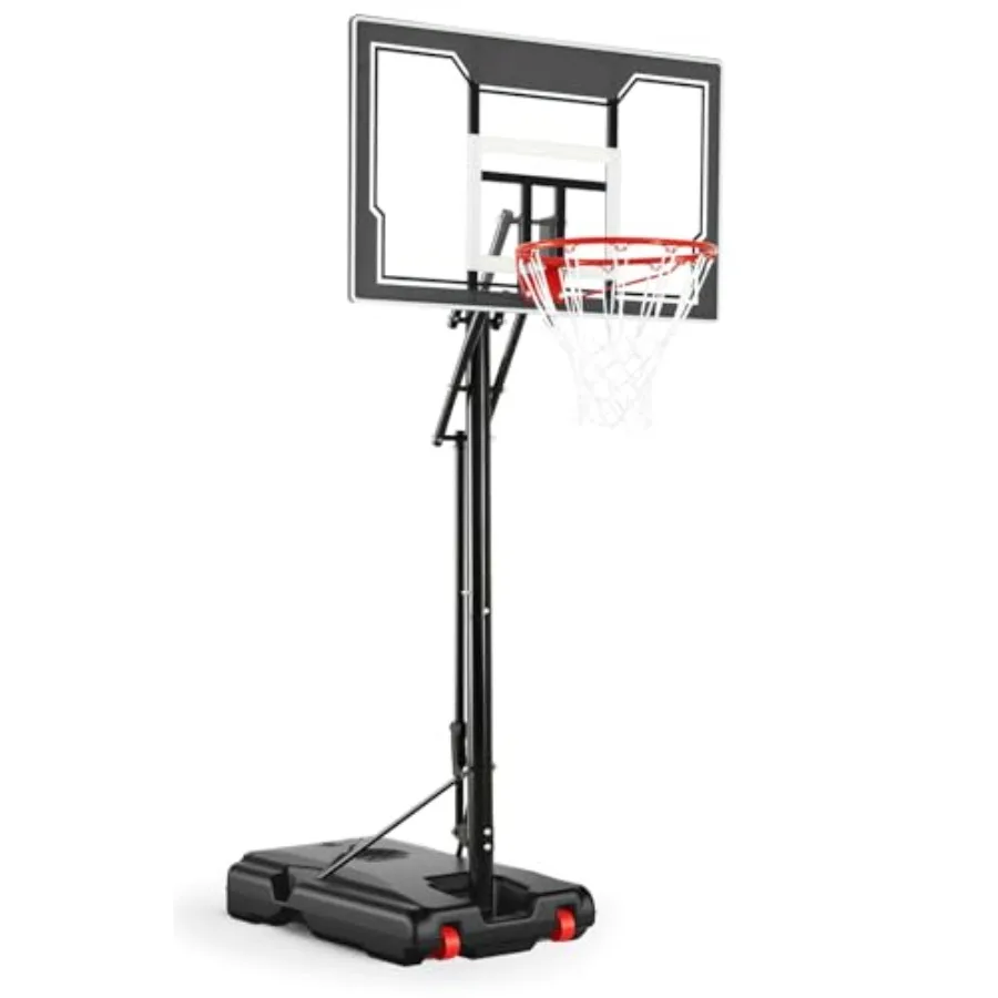 Höhenverstellbares Basketballkorbsystem für Jugendliche und Jugendliche. Tragbares Outdoor-Basketballtor mit 33, bruchsicherer Rückwand-ID