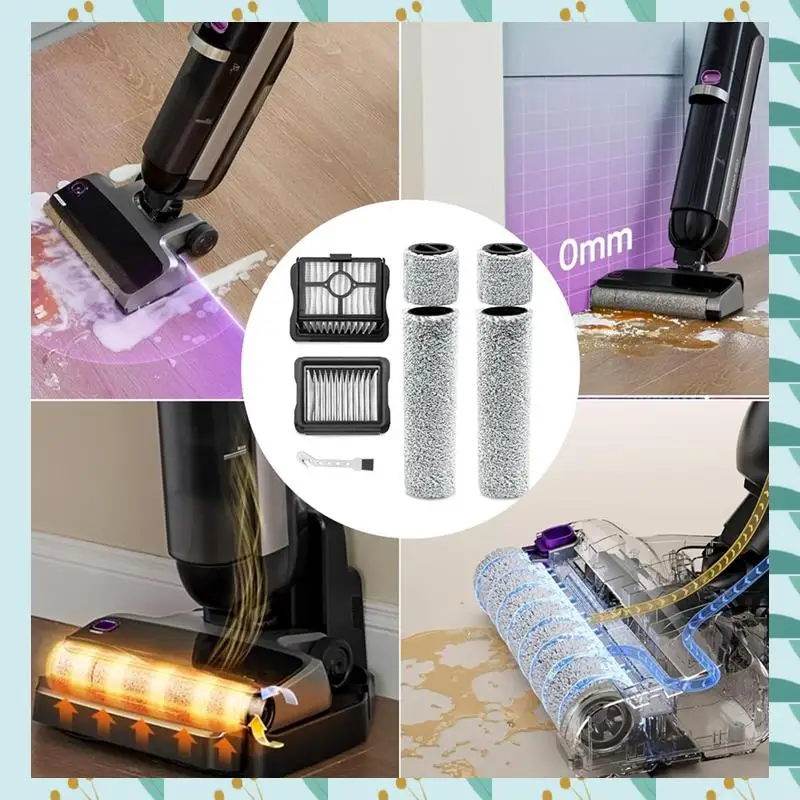A71P Brush Roll + Filter Accessory Set For Eureka NEW630 Vacuum Cleaner Replacement Parts, Brush Rolls + Cotton Filter